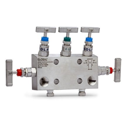 Five Valve Manifold Bar Type Direct Mount (Pipe x Flange)